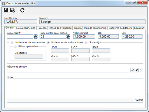 Característica del tipo variable