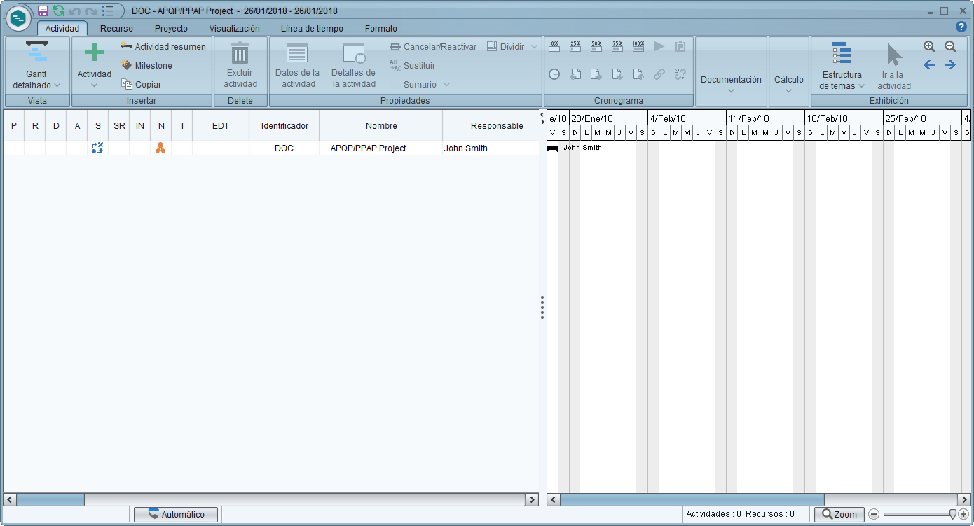 SE Gantt Chart