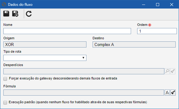 Fluxo de saída de um gateway