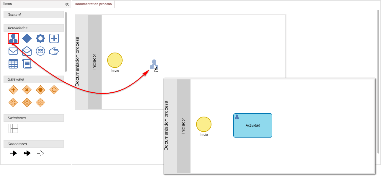 Inclusión de actividad con el recurso Drag-and-drop