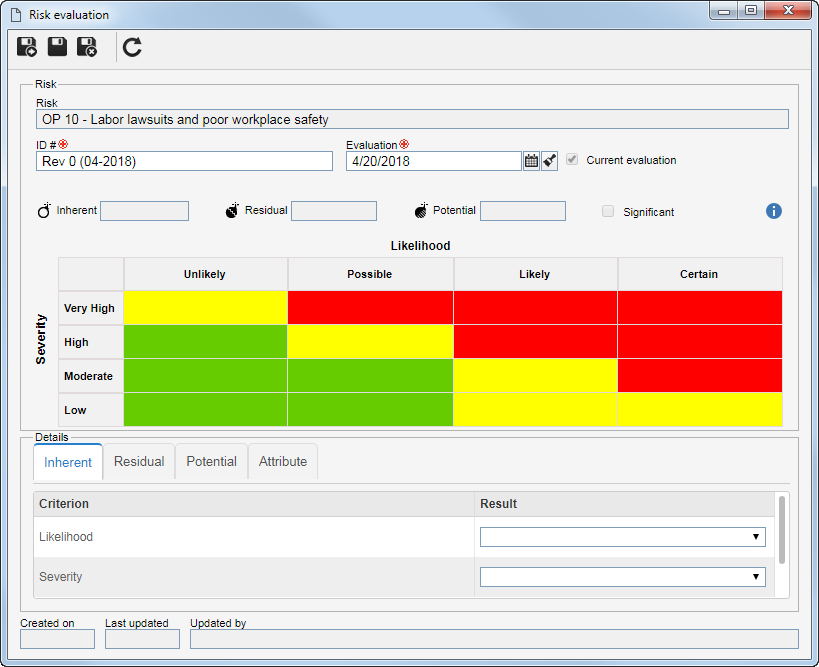 Qualitative matrix evaluation